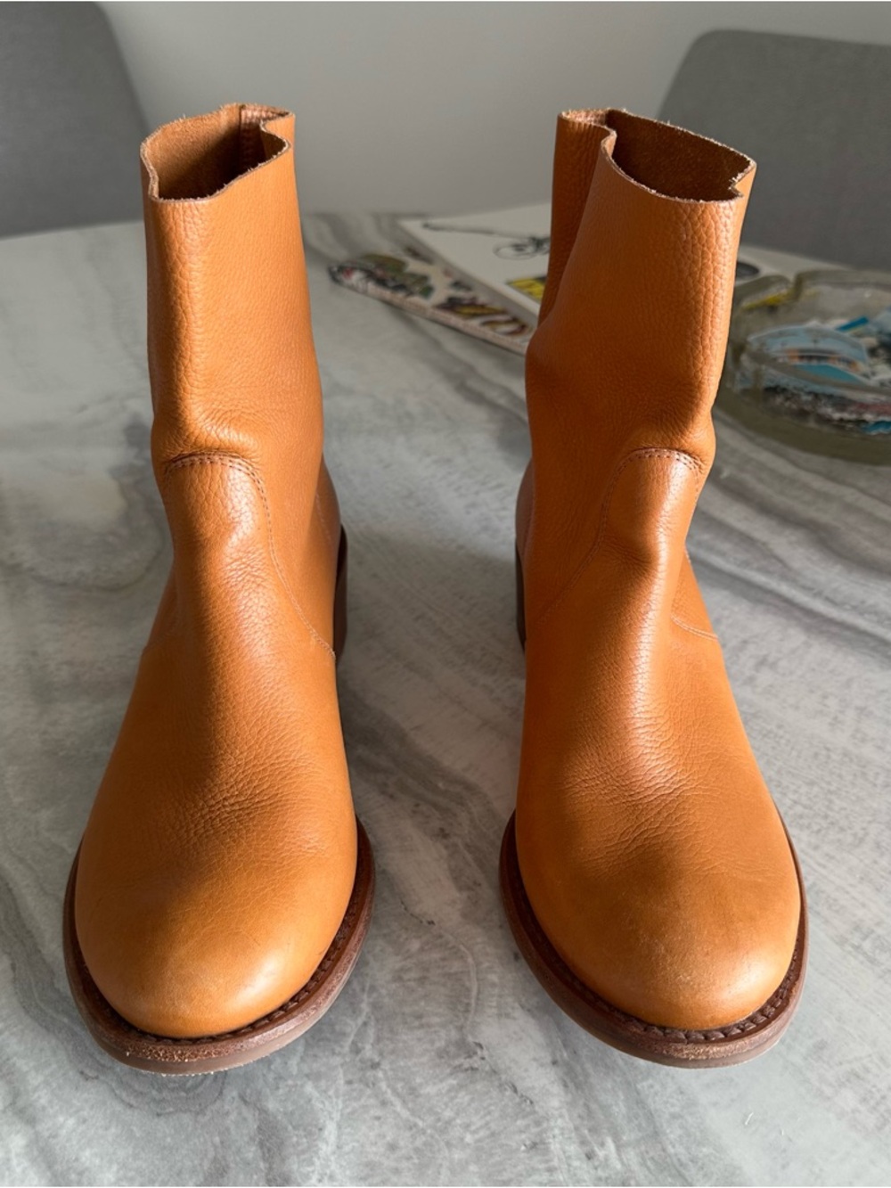 Tory Burch Siena Leather Bootie in Light Tan - Picture 5 of 11
